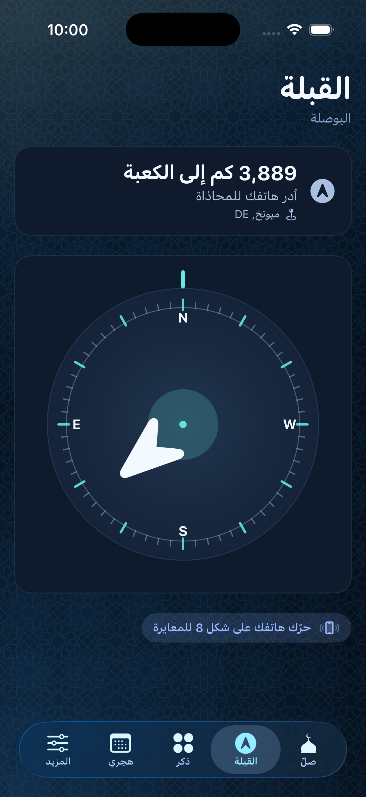 Qibla Compass Display